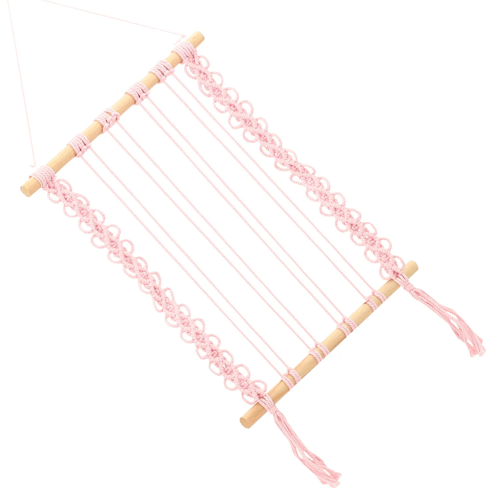 

Macrame Hair Clips Holder Wooden Rod Hanging Organizer For Hairpins Headbands Glasses Halter Necklaces Hair Accessories Storage
