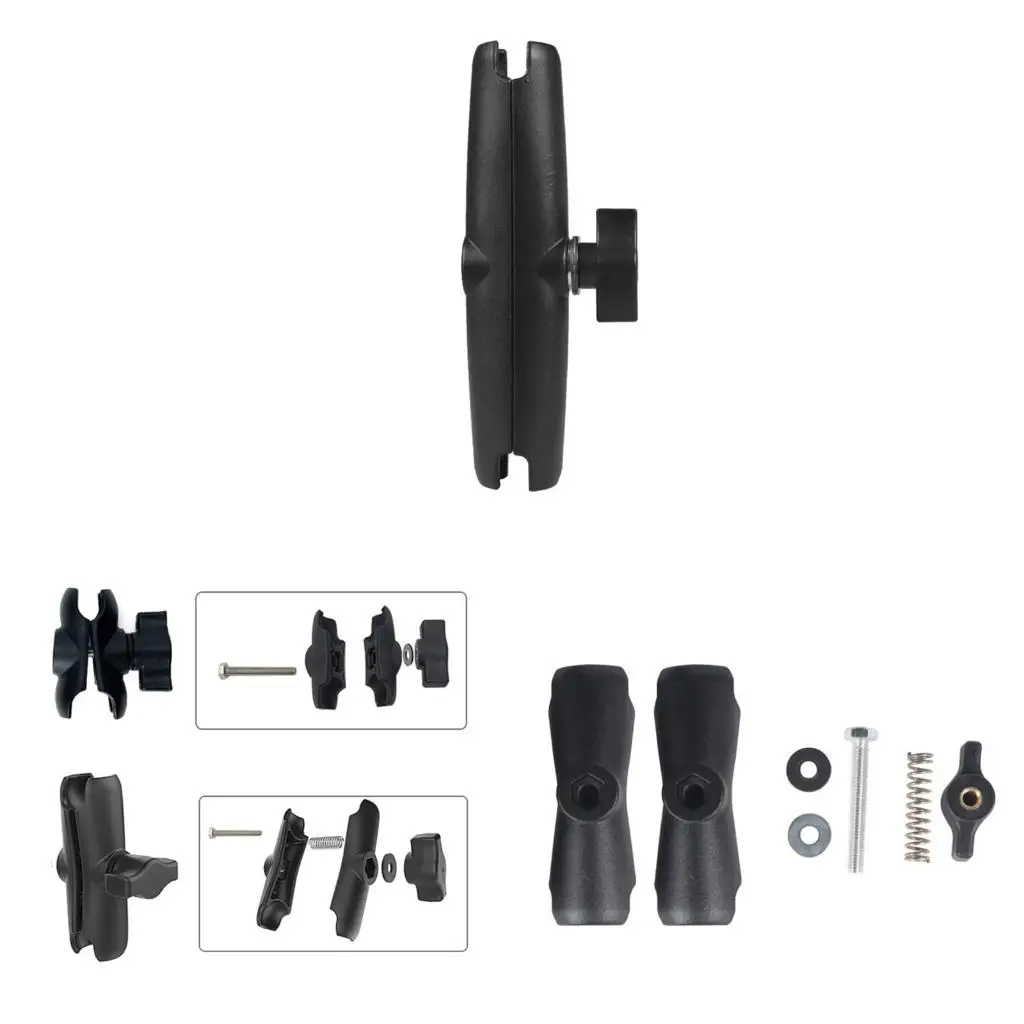  Aluminum Double Socket Support Holder Double Socket Arm Motorcycle Socket Mount
