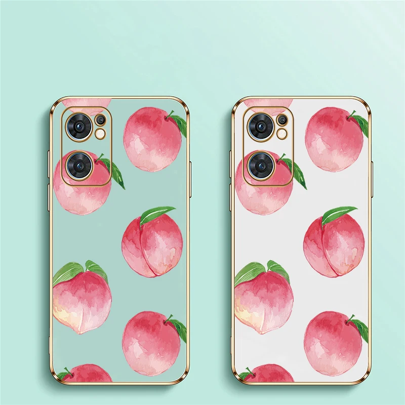 عدسة الكاميرا حماية جراب هاتف ل ممن لهم K7X K9 K10X K3 البحث X5 لايت X3 سيليكون للصدمات تصفيح الفاكهة الخوخ طباعة غطاء