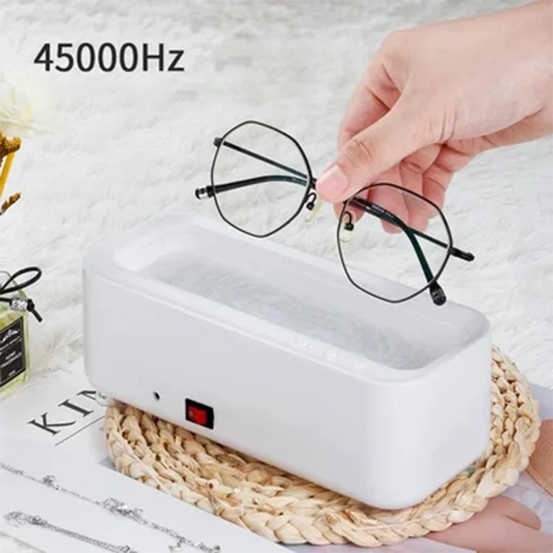 Ultrasonic Cleaning Machine 45000Hz High Frequency Vibration Ultrasonic Cleanser Wash Cleaner Watch Jewelry Glasses Cleaner