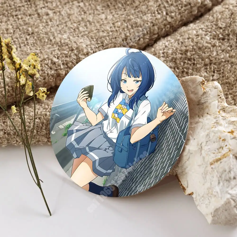 Yanami Anna Too Many Losing Heroines Wooden Cup Mat Americano Beer Milk Water Coaster for Baking Studio