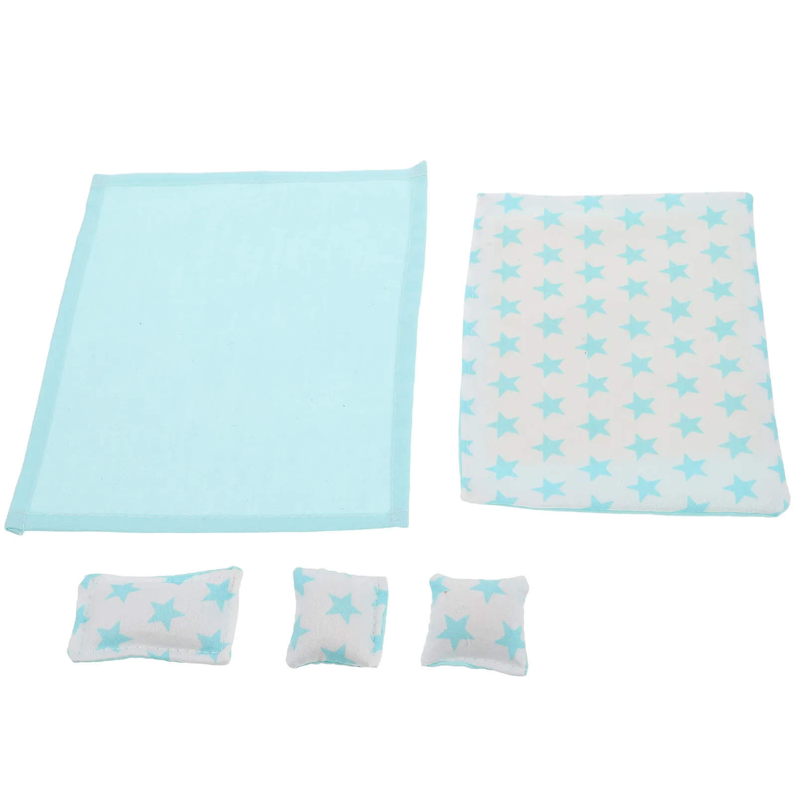 

1:12 Dollhouse Miniature Bedding Set Realistic Bed Sheet Quilt Pillowcase Intricate Pattern Soft Fabric Cozy Bedroom Scene Decor