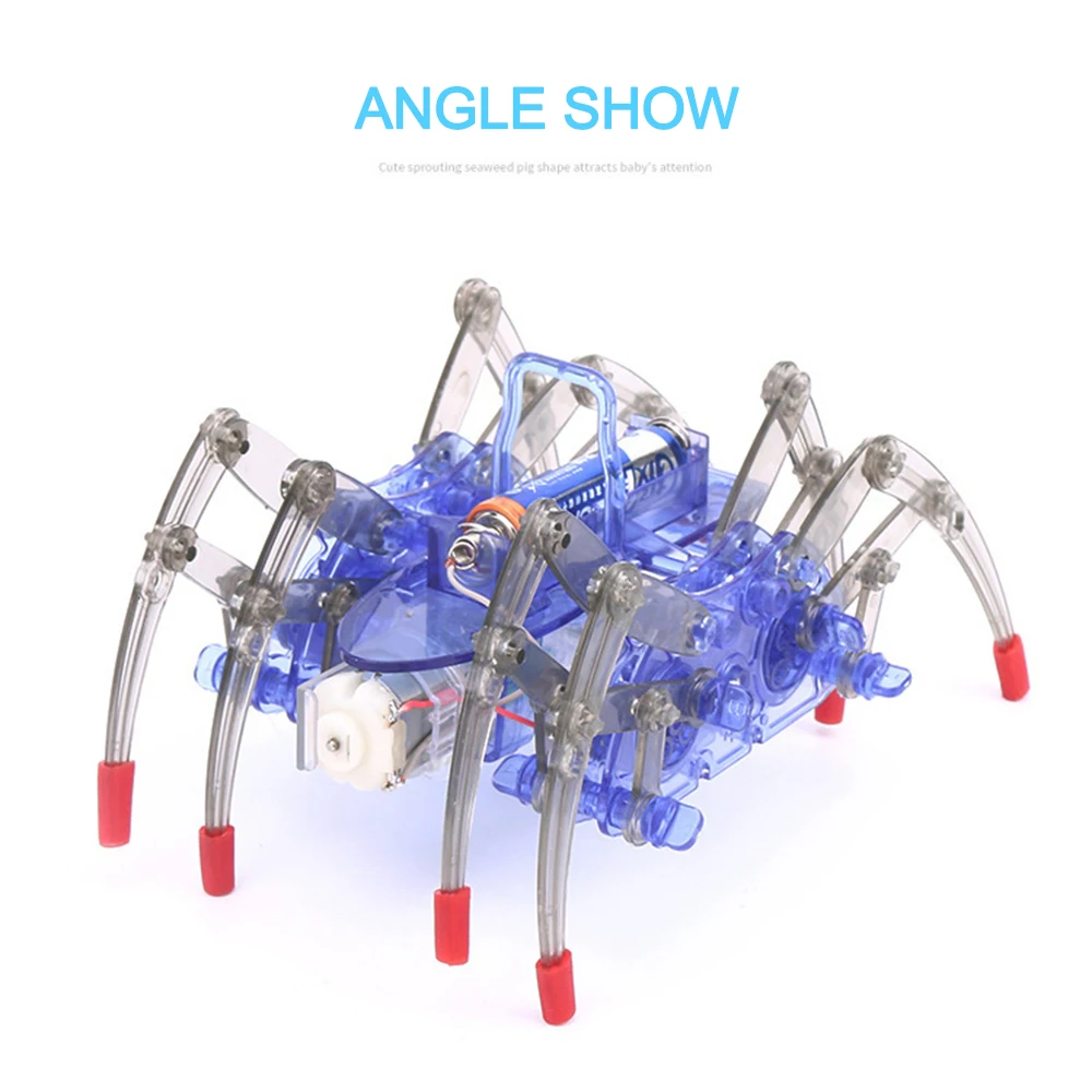 Electric Spider Robot Childrens Toy DIY Robot Kit Educational Intelligence Development Assembles Kids Children Puzzle Action Kit