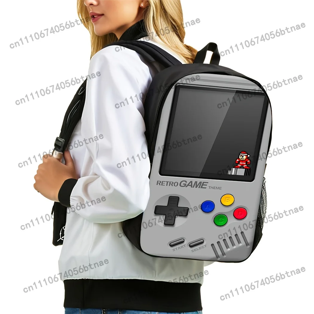 1/3pcs Game Consoles Themed Unisex Backpack, Which Comes with a School Bag, Pencil Case, And Lunch Box. Featuring a Stylish Hand