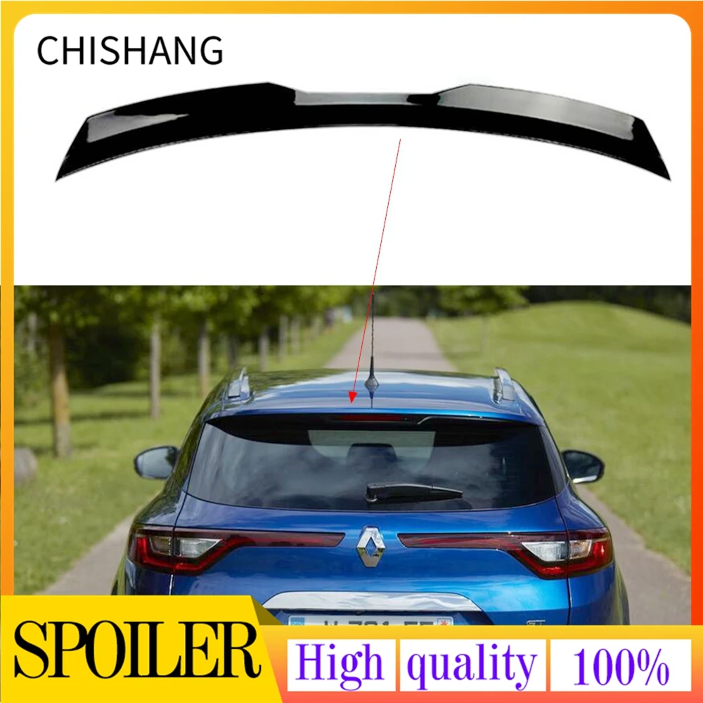 For Renault Megane 4 max Spoiler 2016 2017 2018 2019 2020 Gloss Black Universal Rear Spoiler Wing Car-styling Auto Car Accessory