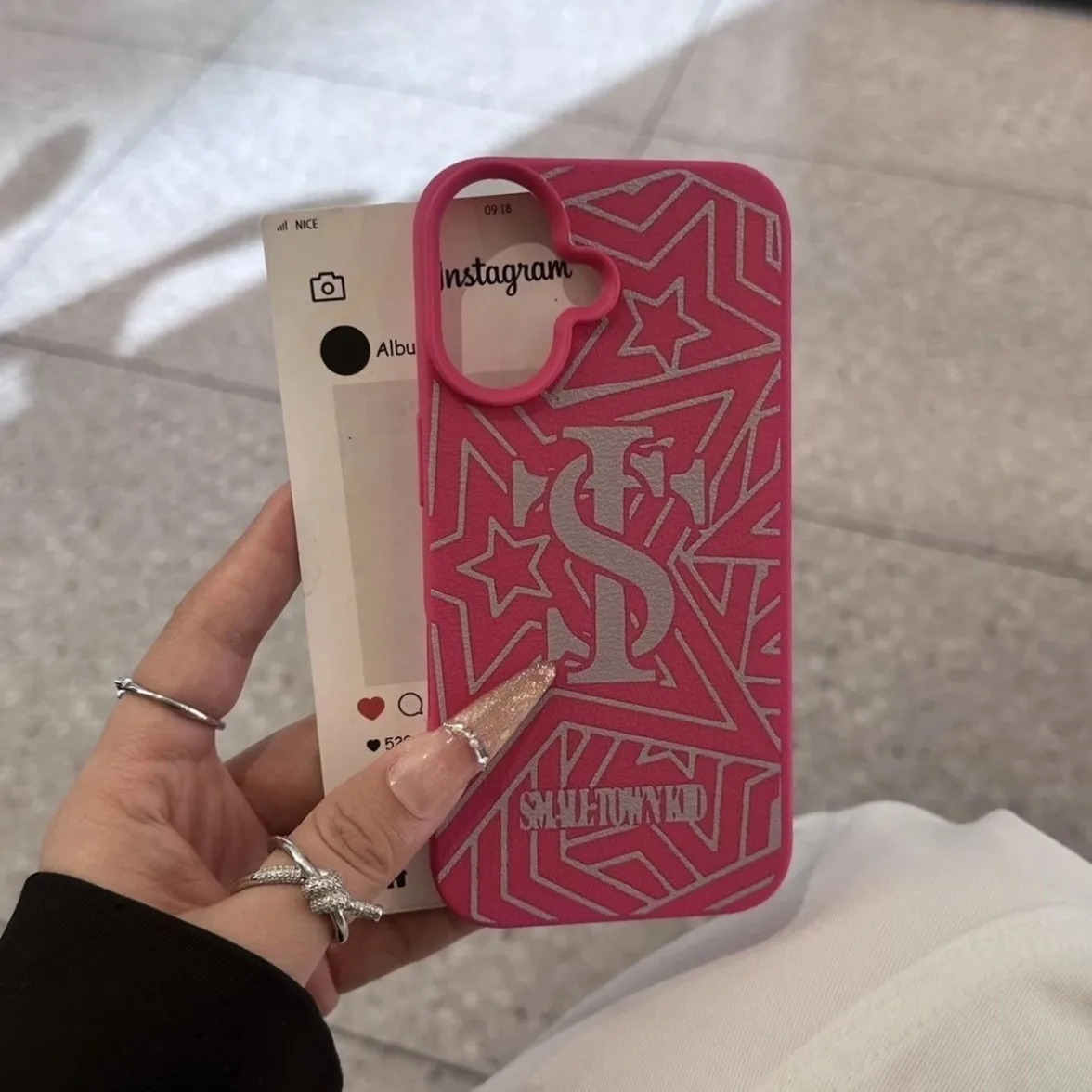 الإبداعية على شكل نجمة الإنجليزية قضية الهاتف آيفون 17 16 15 14 13 12 11 برو ماكس XSMax XS XR X 7 8 زائد الكرتون لينة الغطاء الخلفي #5