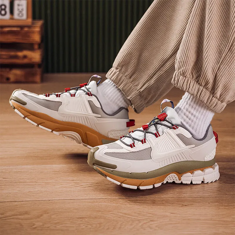 Nike IQ1126-317 Men Outdoor Sneakers Leather Mesh Upper Thick Sole Shockproof Sports Shoes