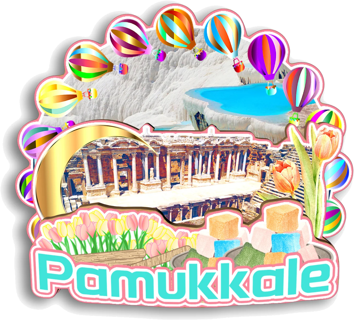 Cesme Bursa Urfa Trabzon Kusadasi Alanya Urgup Cappadocia Pamukkale Turkey Fridge Magnet Travel Souvenir Gift
