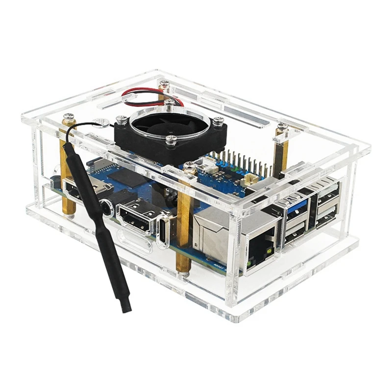 Motherboard Case Acrylic Transparent Case Design,Protects the Motherboard From Physical Da e for OrangePi 5 Pro