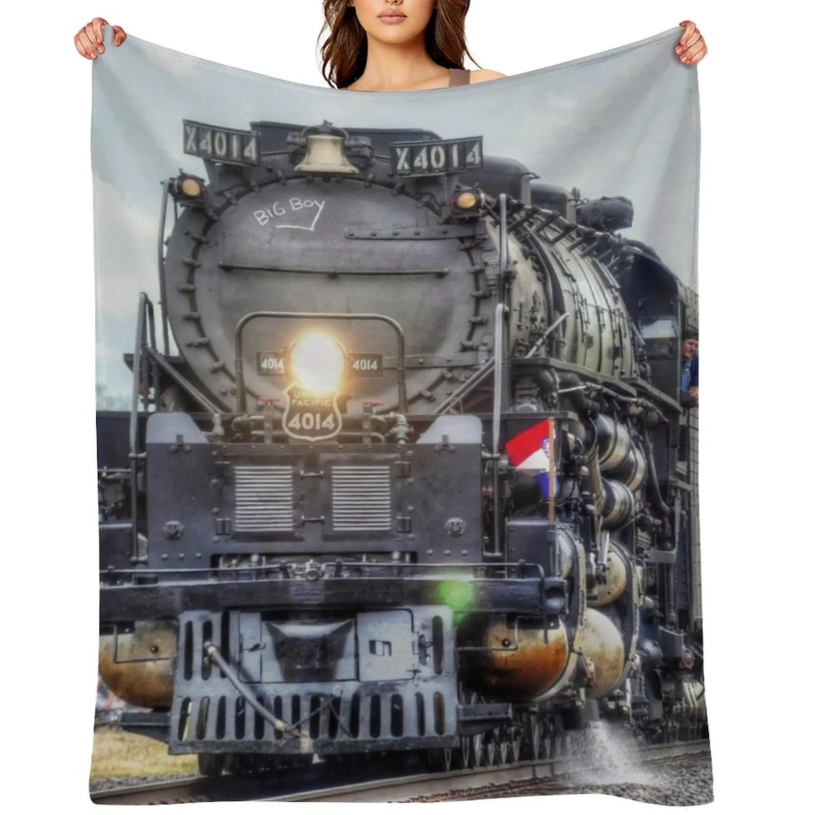 

Steam Engine Throw Blanket wednesday Luxury Brand for winter Sofas Blankets