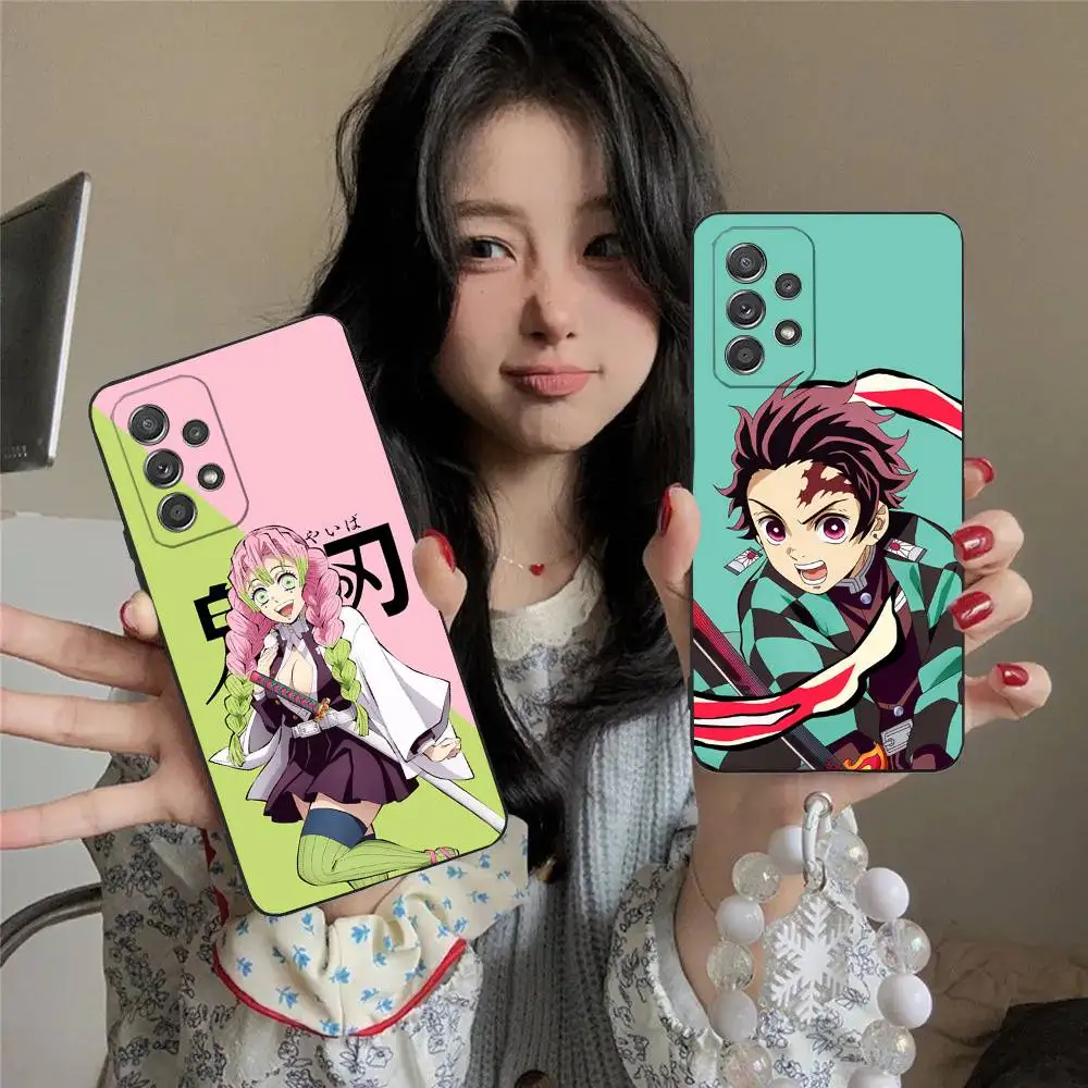 

D-Demon anime S-Slayer Phone Case For Samsung S25,S24,S21,S22,S23,S30,Ultra,S20,Plus,Fe,Lite,5G Black Cover
