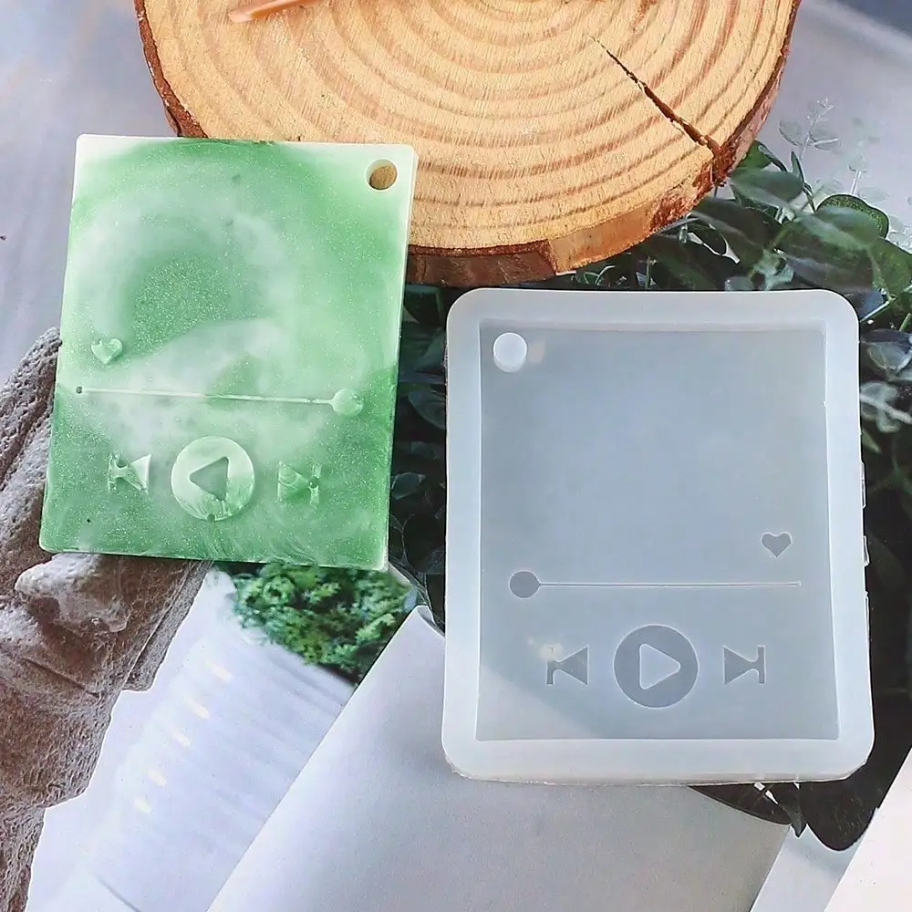 1PC Super Glossy Epoxy Resin Player Mold Keychain Casting Silicone Mould DIY Crafts Polymer Clay Jewelry Making Tool