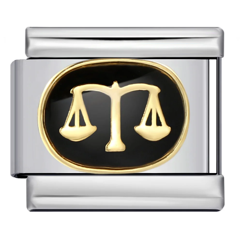 روابط سحر إيطالية عصرية جديدة على شكل 12 برجًا تناسب سوار من الفولاذ المقاوم للصدأ بعرض 9 ملم، مجوهرات يدوية الصنع هدية للنساء والرجال - 5