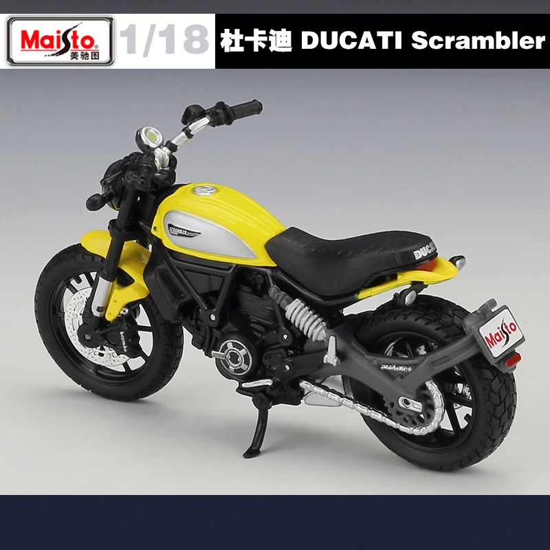 Maisto 1/18 Ducati Scrambler Alloy Motorcycle Model Collection Shork-Absorber Off Road Autocycle Model