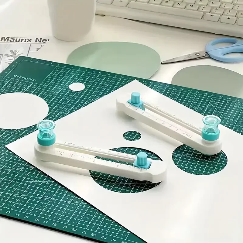 Cortador de papel circular de 2-20cm, herramientas de corte artesanales multifuncionales, cortadores de tarjetas de álbum de recortes de papel para oficinas de estudio en casa, 1 ud.