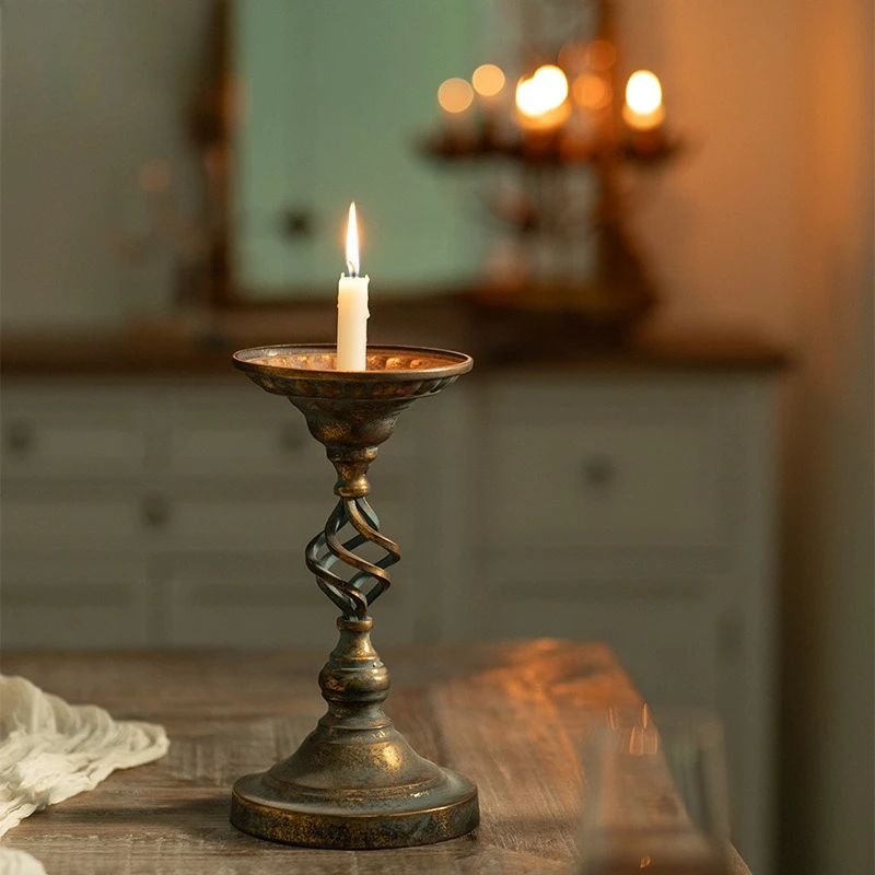 Candle Holder Decoration Home Decoration Antique Candle Holder Restaurant Romantic Decoration Props Candlelight Dinner