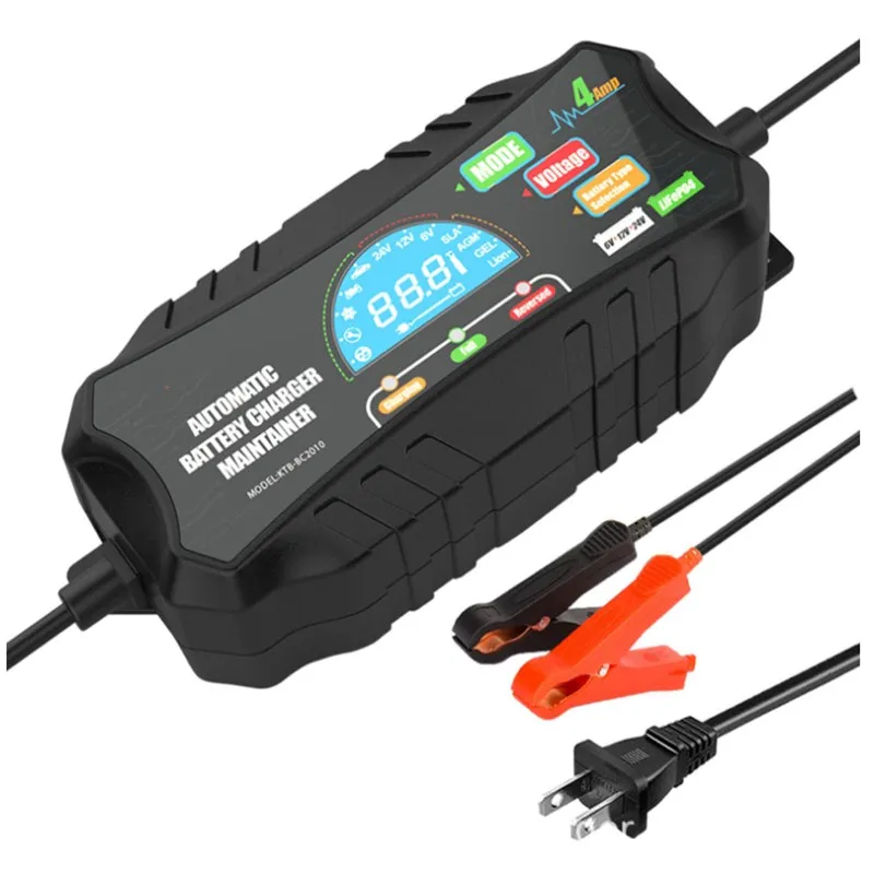 

6V 12V 24V Car Battery Charger Multiple Protection Full Automatic Intelligent Pulse Repair Battery-Chargers with