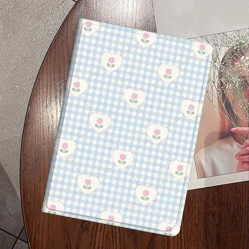 Mode süße Tulpe Herz für Samsung Galaxy Tab S7 S8 S9 S10 11 12,4 13,1 FE Plus Lite Zoll Cover Tablet Hülle