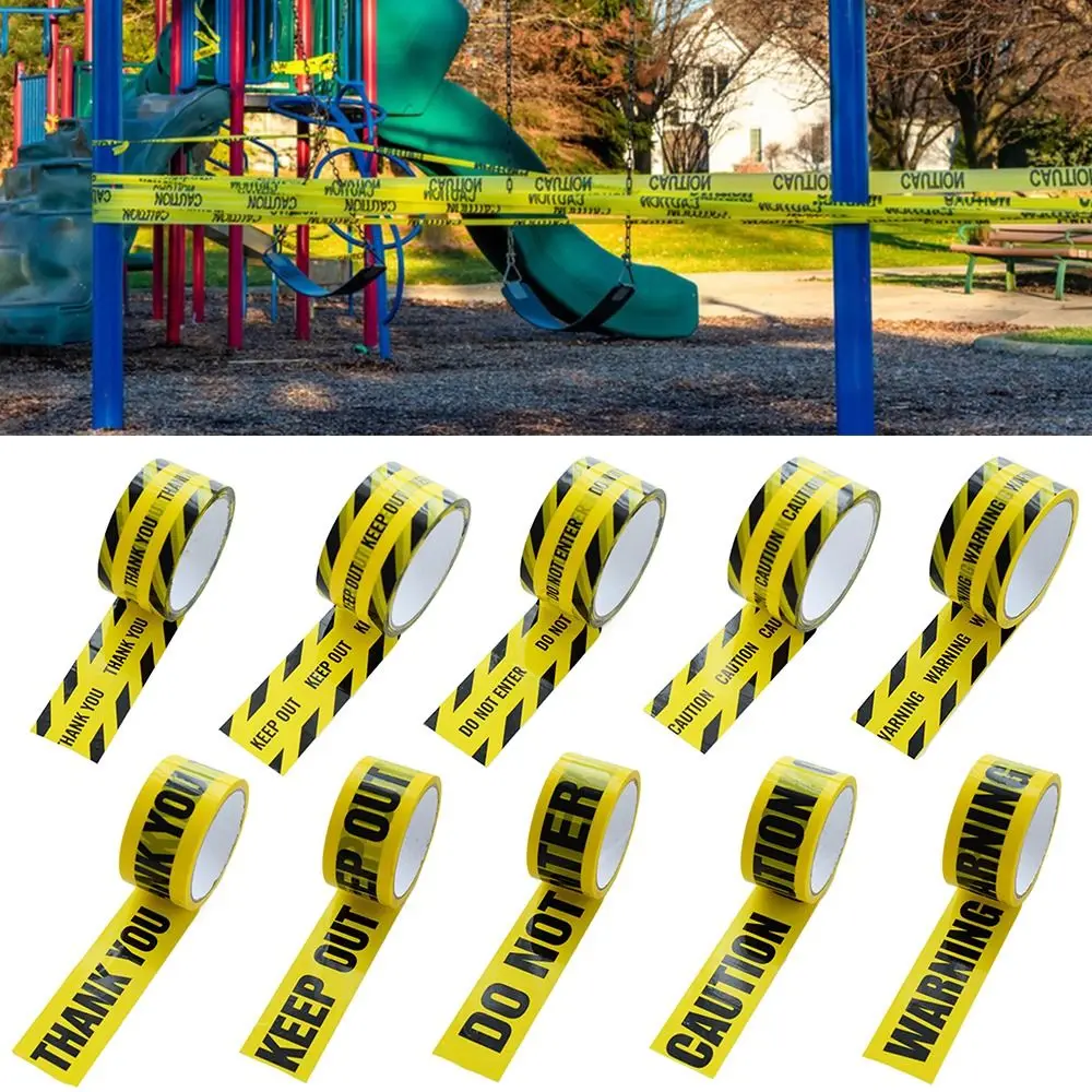 Yellow Tape Warning Tape 4.8CM*25M DO NOT ENTER Caution Signs Adhesive Tape Black Character Party Decoration