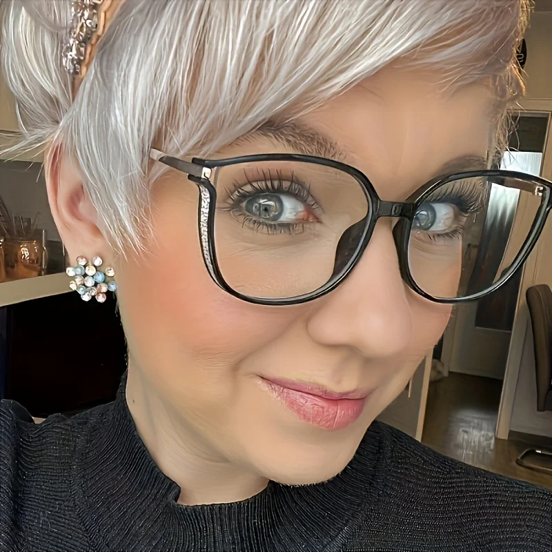 Funkelnde Mode-Lesebrille, stilvoller Leser mit seitlichen feinen Glitzer-Brillengestellen zum Verschenken +1,0 bis +4,0