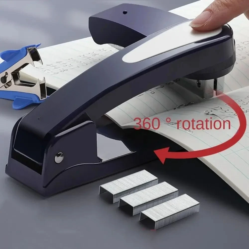 

360 Degree Rotary Stapler Multifunctional Heavy Duty Stapler Thickened Effortless Long Stapler Office Binding Tools