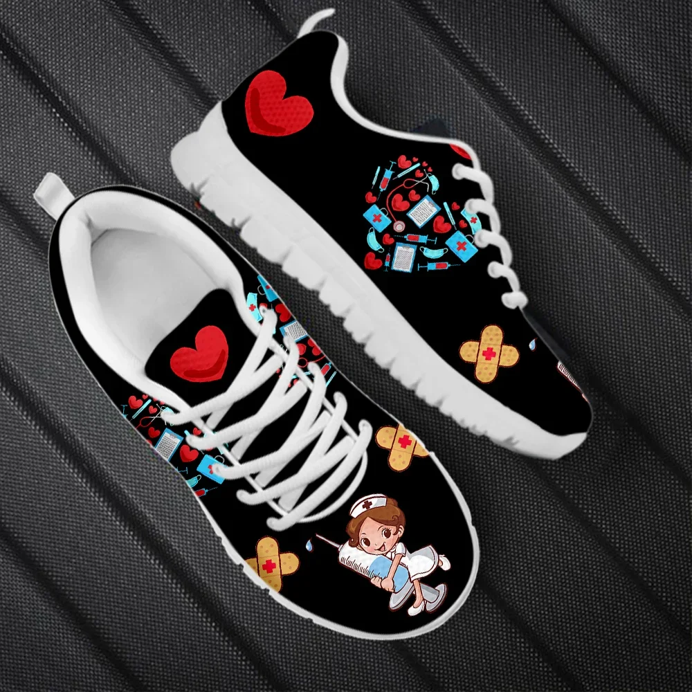 New Nursing Shoes Women's Sneakers Nurse Medical Assistance Print Outdoor Walking Shoes Plus Size enfermera Zapatos