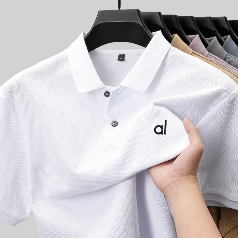 

100% pure cotton high-end short sleeved polo shirt men's designer new product embossed letter top summer fashion casual T-shirt