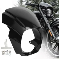 Máscara frontal negra mate para motocicleta, cubierta de carenado para faro delantero para Harley Softail Breakout FXBR FXBRS 2018-2022 2021