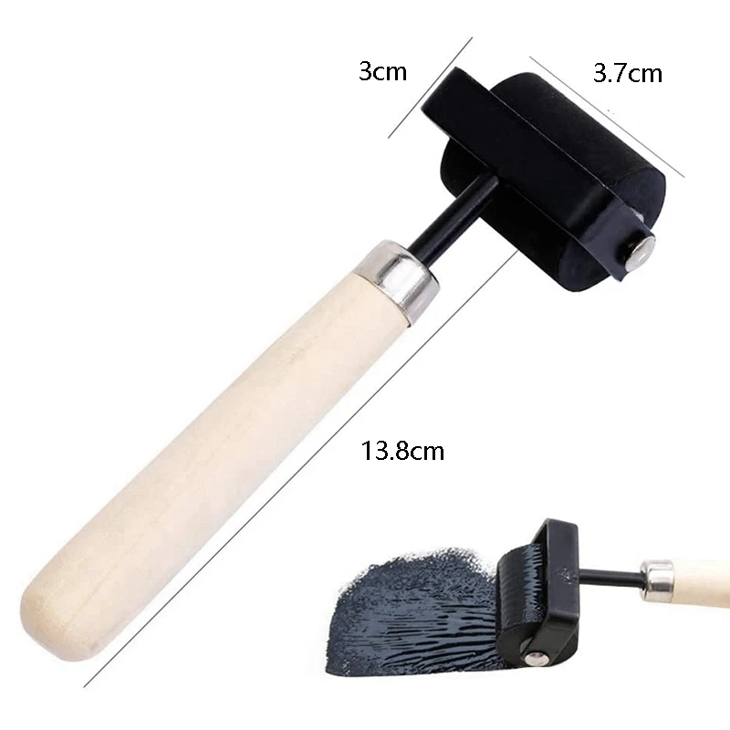 1.5 Inch And 3 Inch Hard Rubber Roller Heavy Steel Frame Craft Tools 2 Pieces