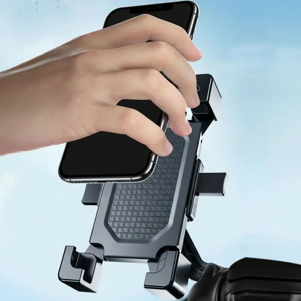 

Adjustable Bike Phone Mount Anti Shake Easy To Install Handlebar Phone Mount Stable Easy to install for 4.5-6.3 Inch Phones