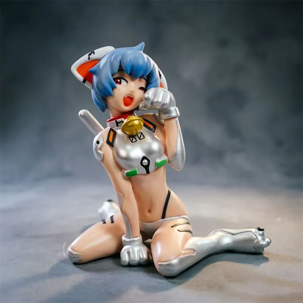 In Stock Anime Rei Ayanami Q Version Standing Posture Action Figure GK Model Statue Toys Doll Collection Gifts view 5