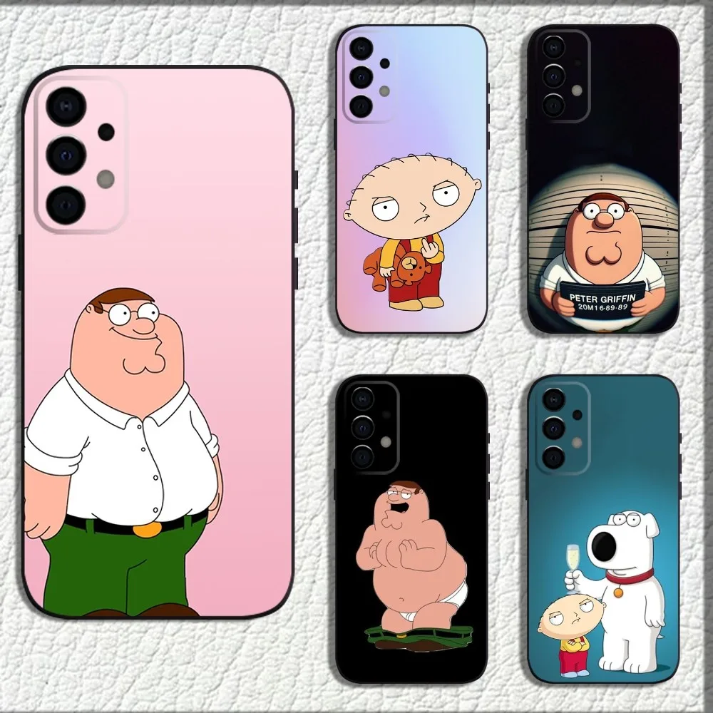 

P-PeterS Family G-Guy Phone Case For Samsung Galaxy A13,A21s,A22,A31,A32,A52,A53,A71,A80,A91 Soft Black Shell