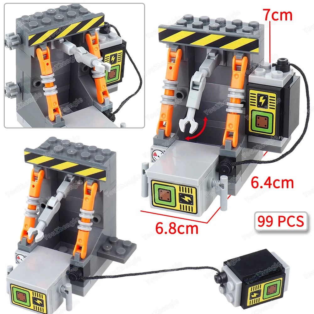 Mechanical Crafting Repair Station Building Block Assembly MOC Game Time Chapter 5 Figures Equipment Repair Scene Model Gift Toy