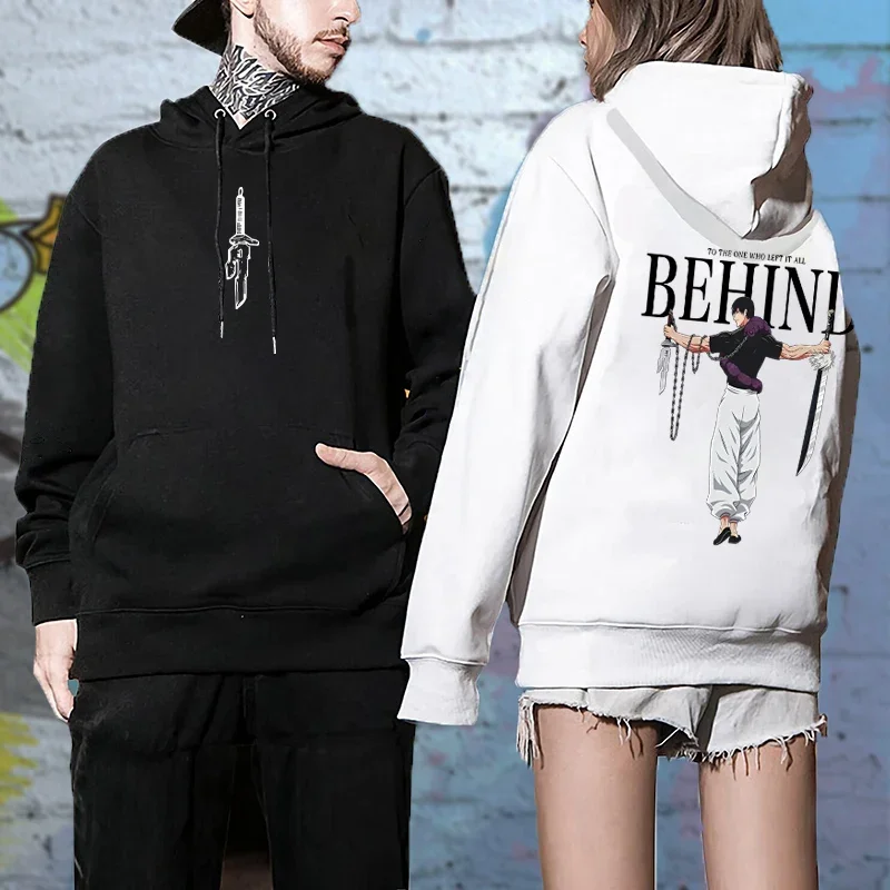 Jujutsu Kaisen أنيمي هوديس الرجال النساء Fushiguro Toji مانغا قناع السترة القوطية بلوزات الهيب هوب الشارع الشهير ملابس للرجال