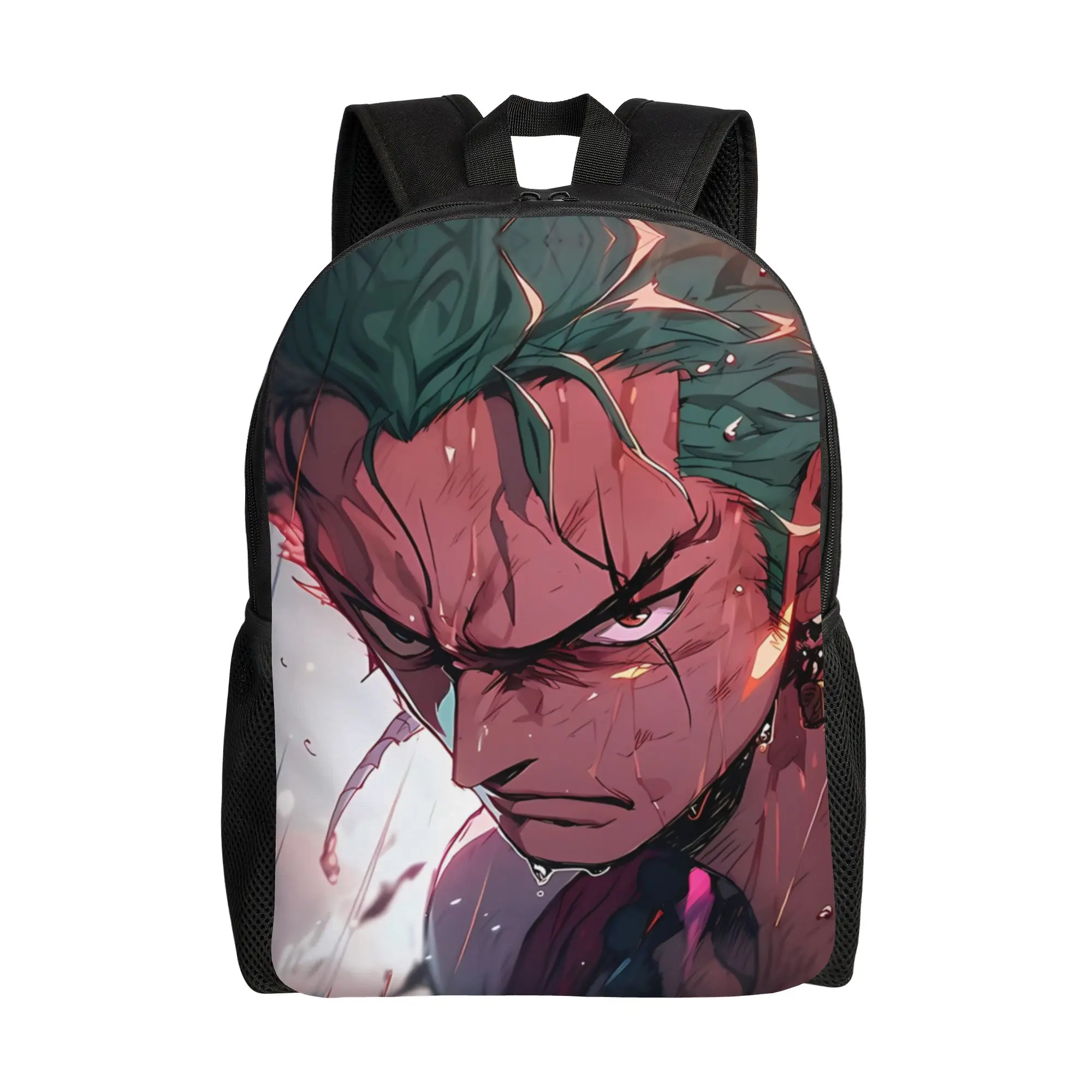 

Back to school season Portable Zoro With High Impact Digital Illustrations Knapsack One Piece For Men Women Backpack