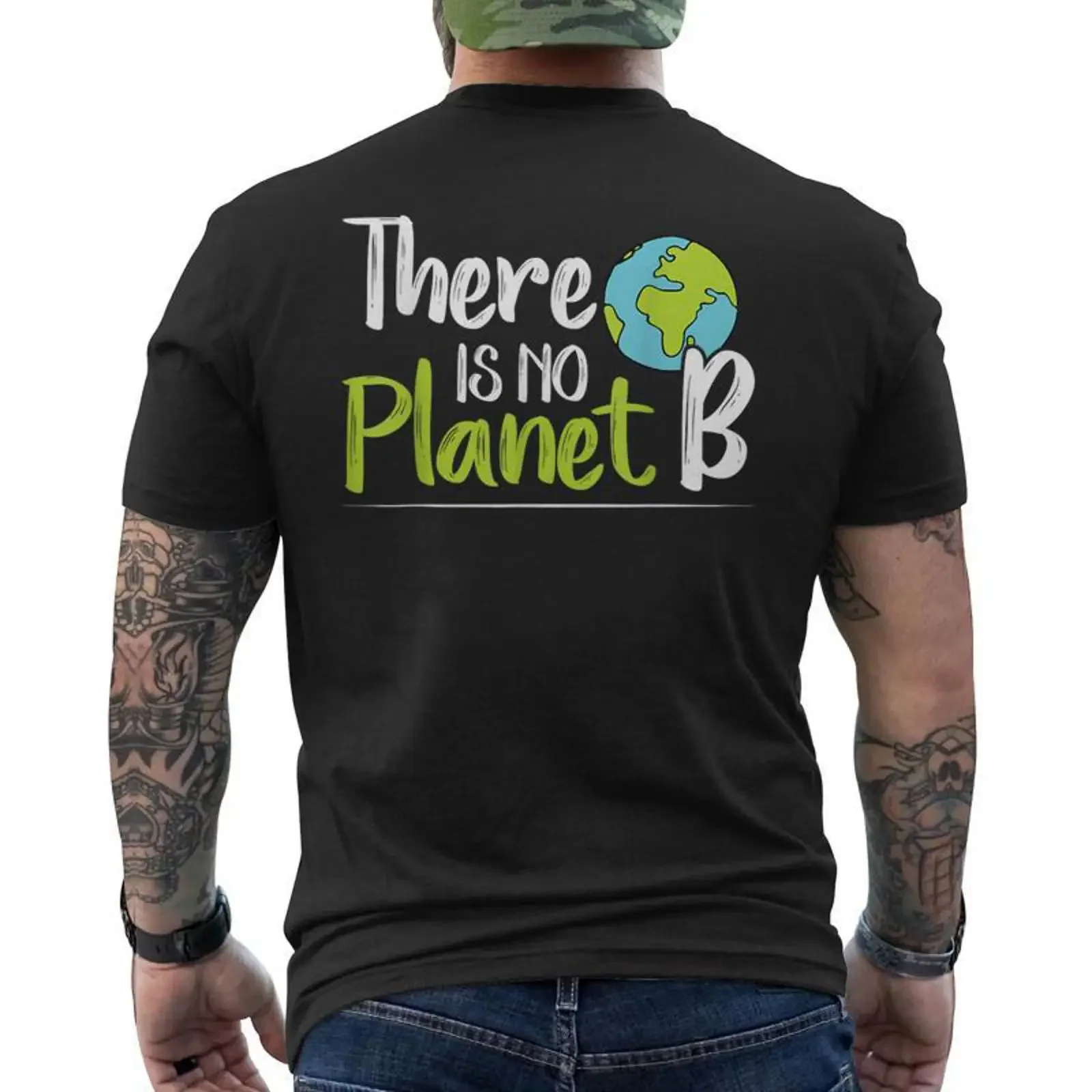 Jour De La Terreave The Planet Environment Écologique Changement Climatique T shirt imprimé au dos Cadeauxyz vintage Washed
