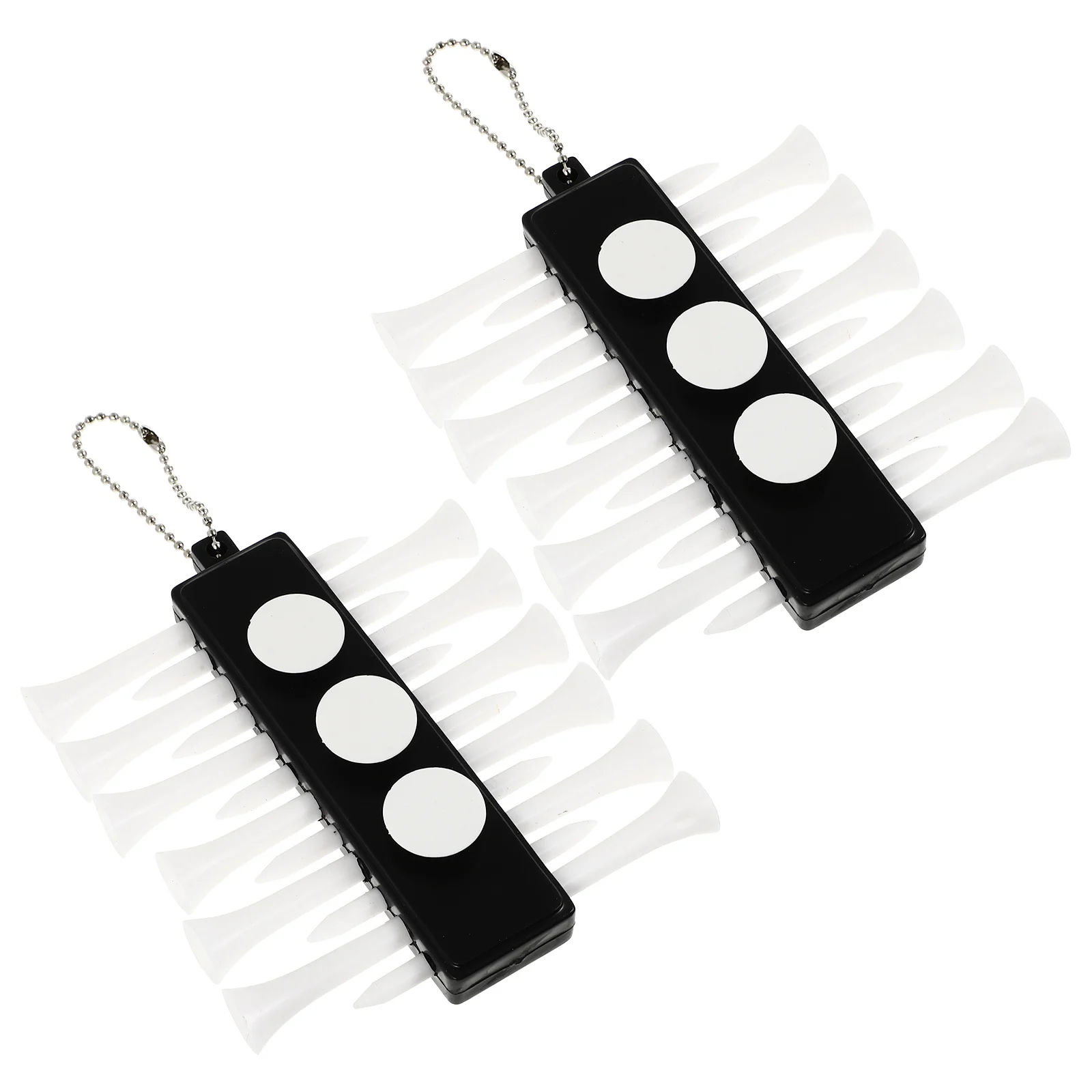 

2pcs Golf Tee Holder Portable Plastic Carrier For Outdoor Sports Lightweight Golfing Supplies Accessory Organizer