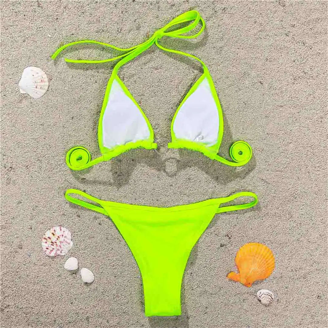 Sexy Bling Strass Mini Bikini Damen Badeanzug Frauen Bademode Zweiteiliger Bikini-Set Bademantel Badeanzug Schwimmen Damen V2064 – Detail 24
