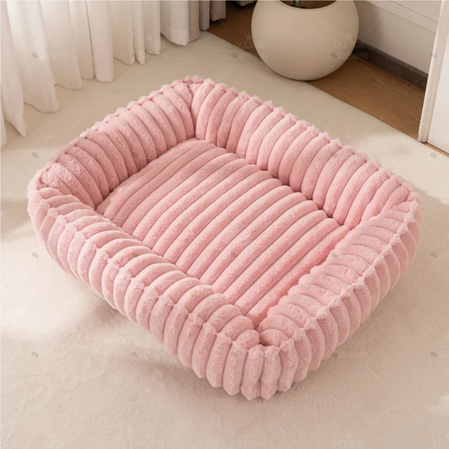 

Rectangle Plush Dog Bed Winter Warm Mat Small Medium Big Pet Cat Dog Bed Kennel Puppy Sofacama Cat Cushion Pets Sofa Accessories