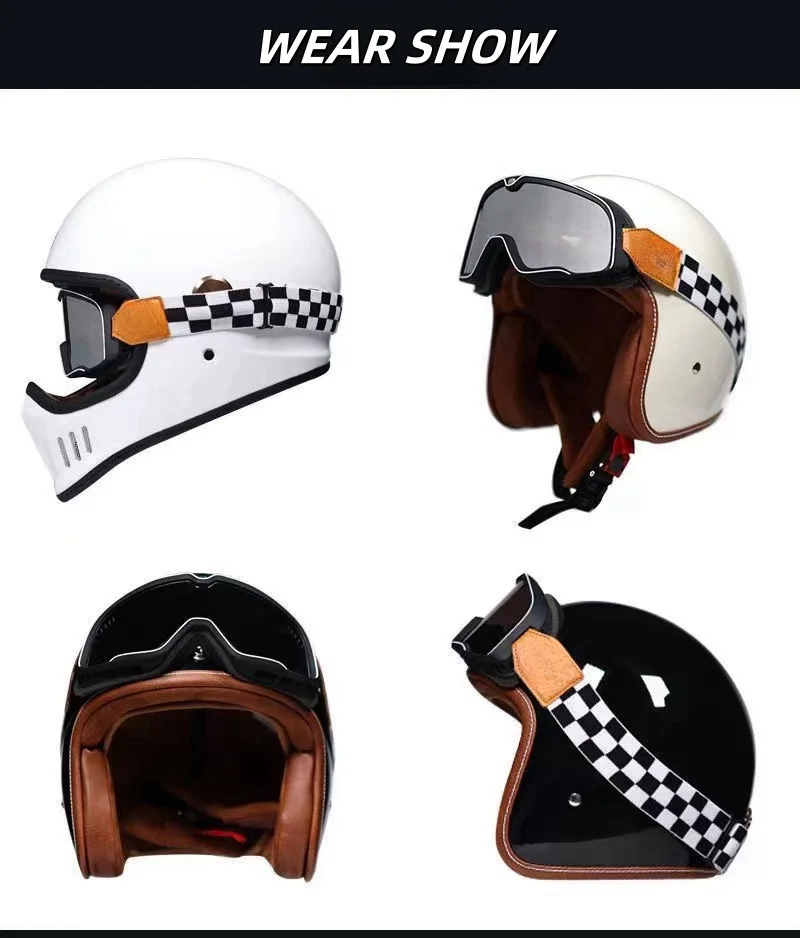 Vintage Harley Motorcycle Goggles off-road Riding Windscreen Anti-Fog Glasses Skiing Helmet Goggles Accessories for Outdoors