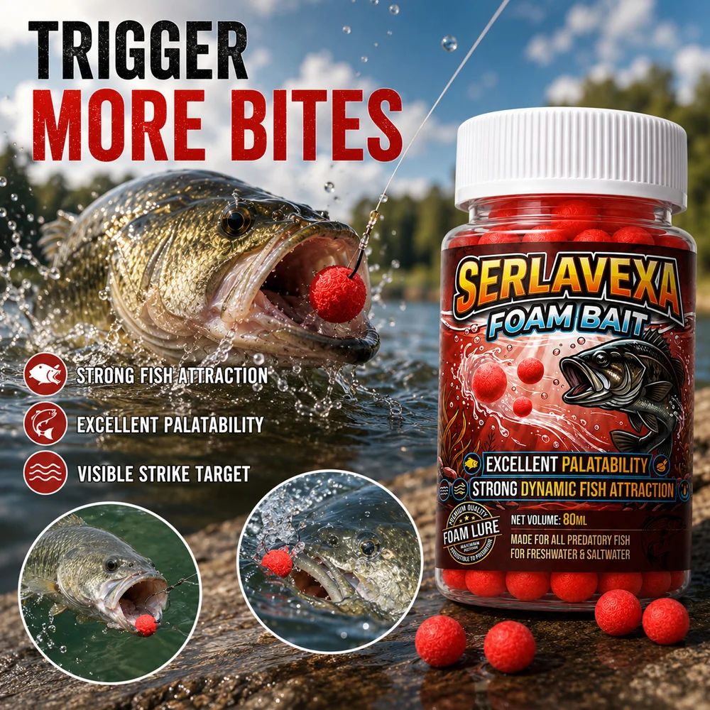 Stark Anziehender Schaum-Angelköder Rote Pellets Hervorragende Schmeckbarkeit Bass-Karpfen-Köder für Süß- und Salzwasser-Angelausrüstung – Detail 4