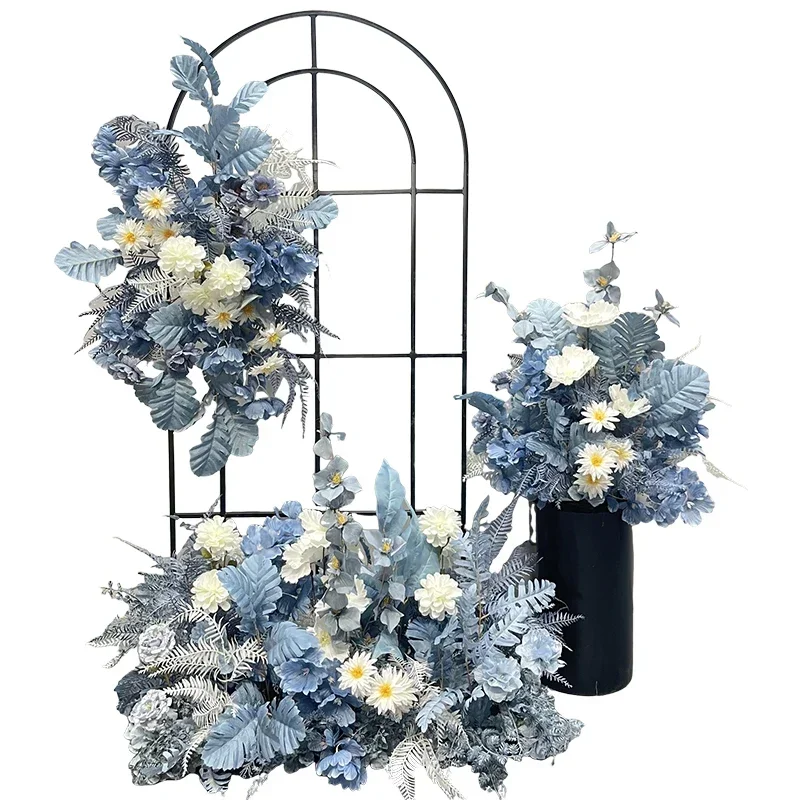 Wedding place flower simulation flower engagement banquet arrangement wedding hall stage road simulation flower