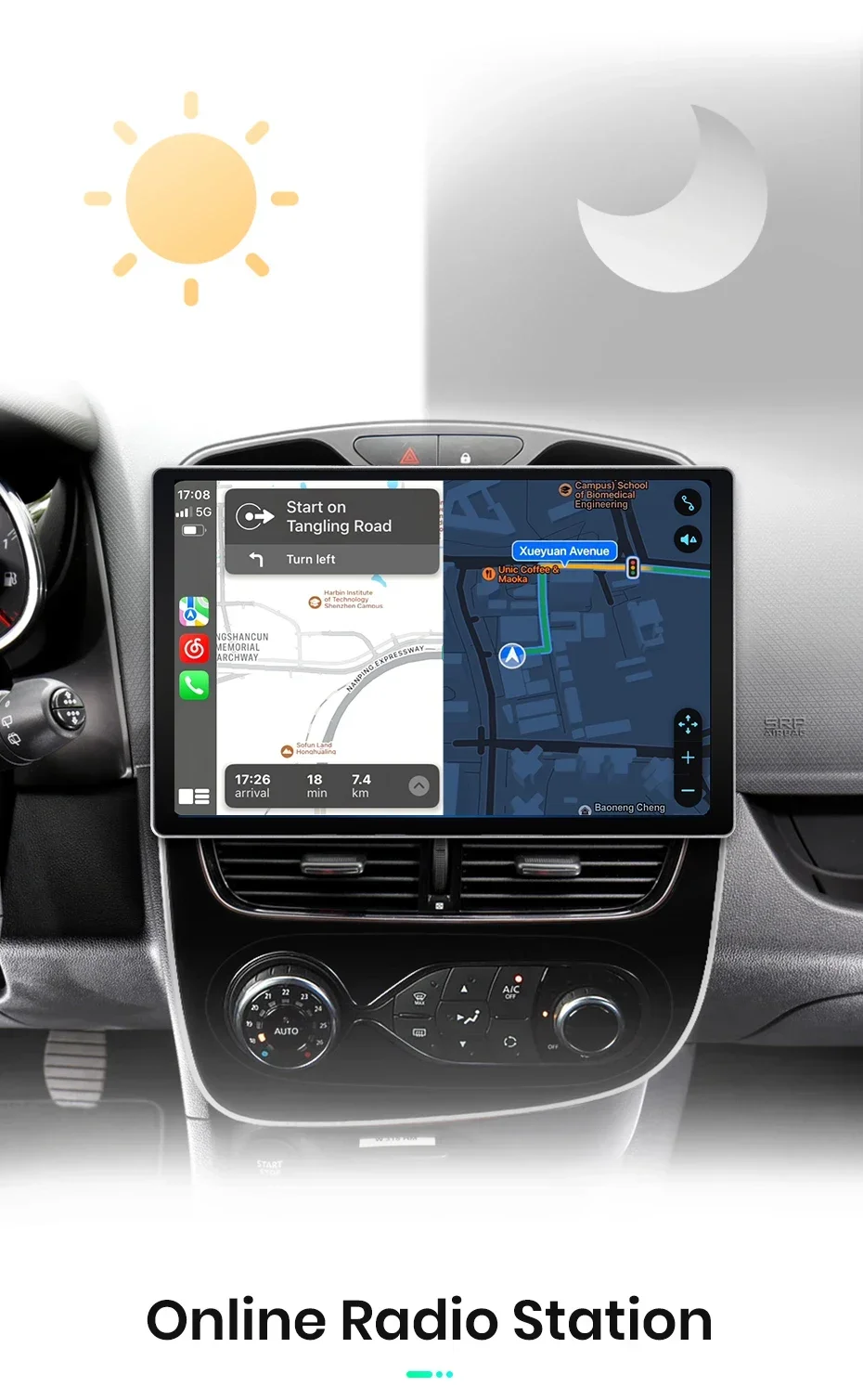 2K QLED Bildschirm Auto Radio Für Renault Clio 4 ZOE 2012-2019 Drahtlose CarPlay Android Auto Multimedia autoradi – Detail 15