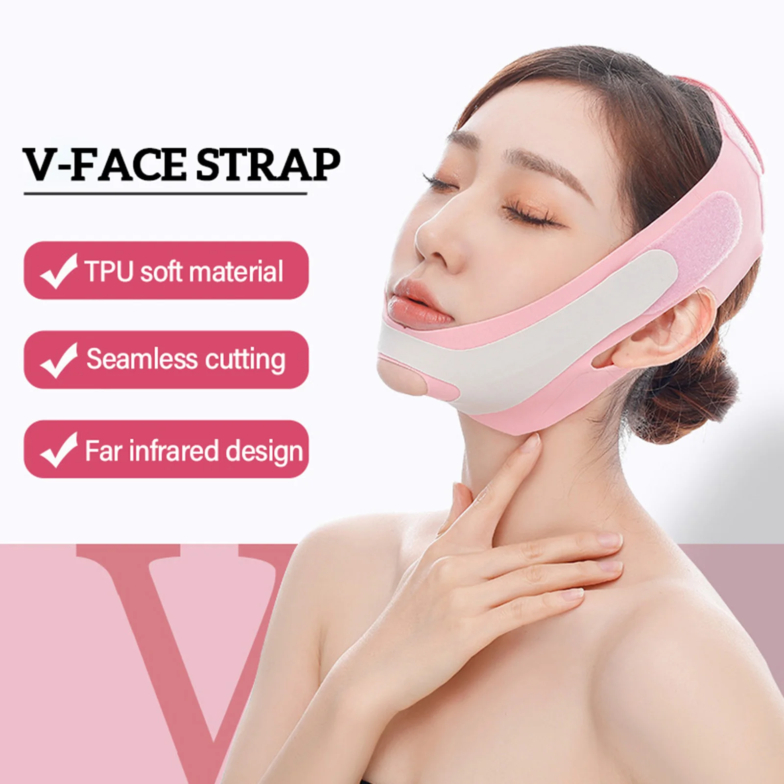 Facial Shaped Up Lift Belt Double Chin Reducer Face Slimming Strap for Women Girls Gift