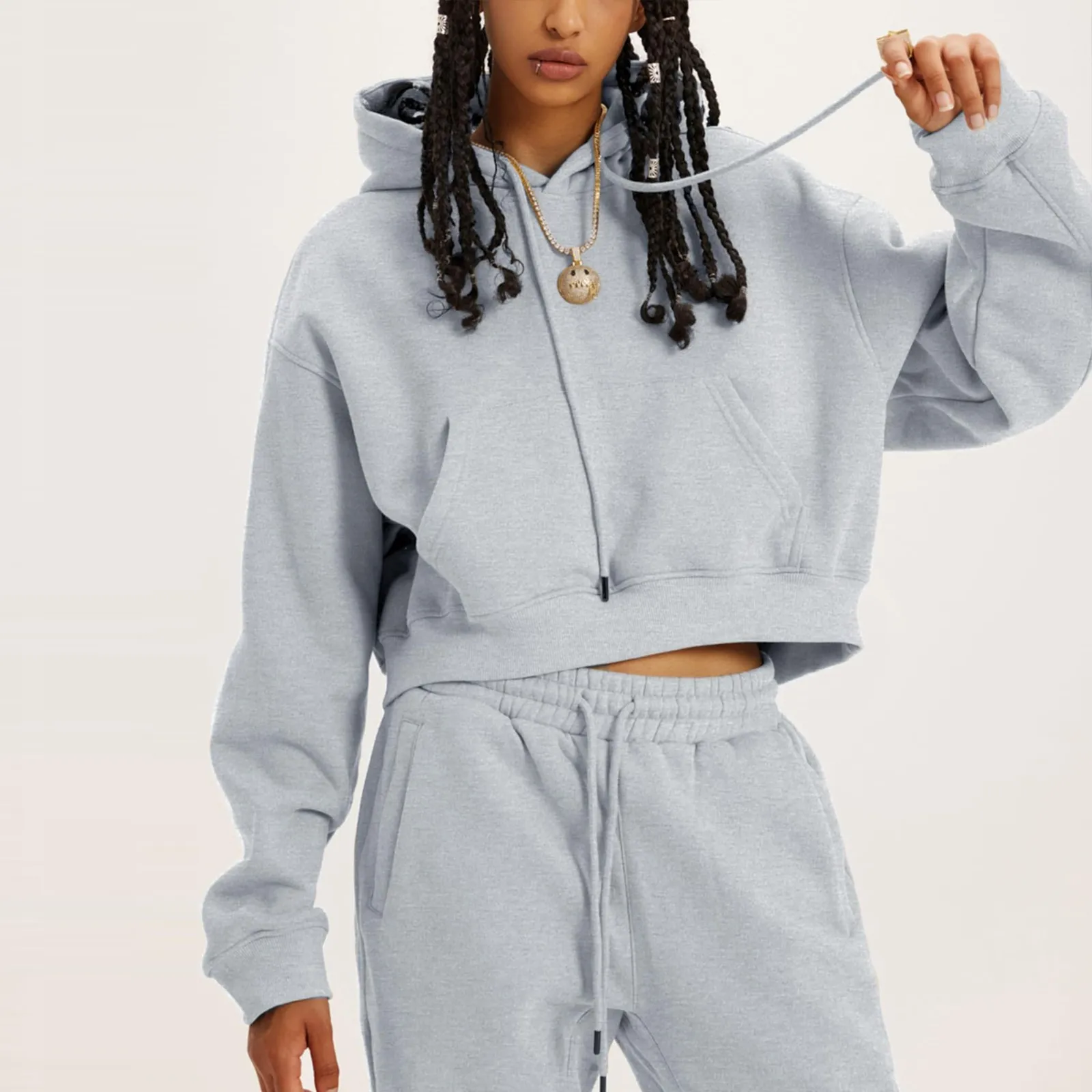 Casual Hoodies Sports Pants Two Pieces Set Tracksuit Women Pullover Hooded Sweatshirts Sweatpants Outfits Suit Plus Size