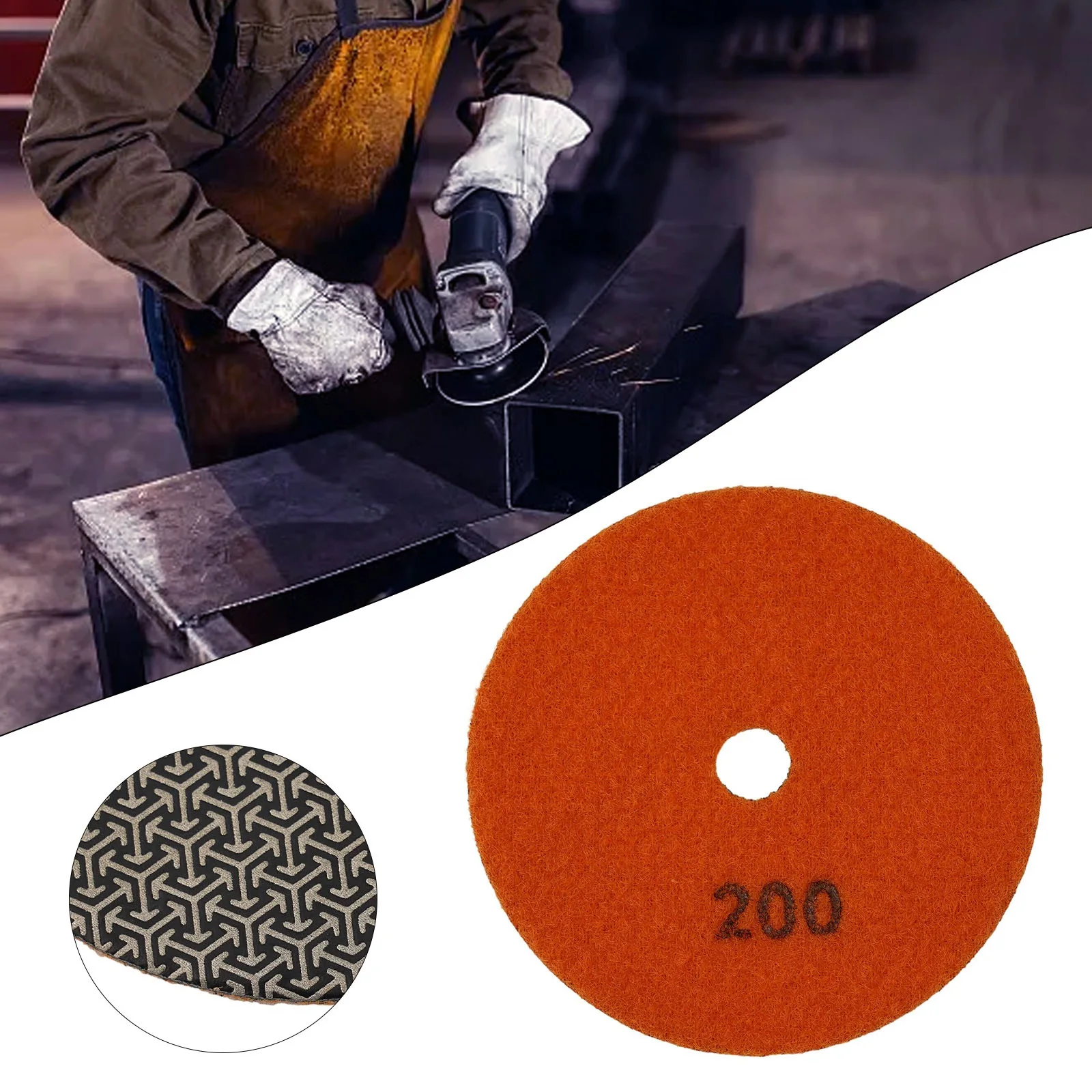 1pcs 4Inch Electroplated Diamond Dry Polishing Pad 60/100/200/400 Grit For Granite Marble Sanding Disc Power Tool