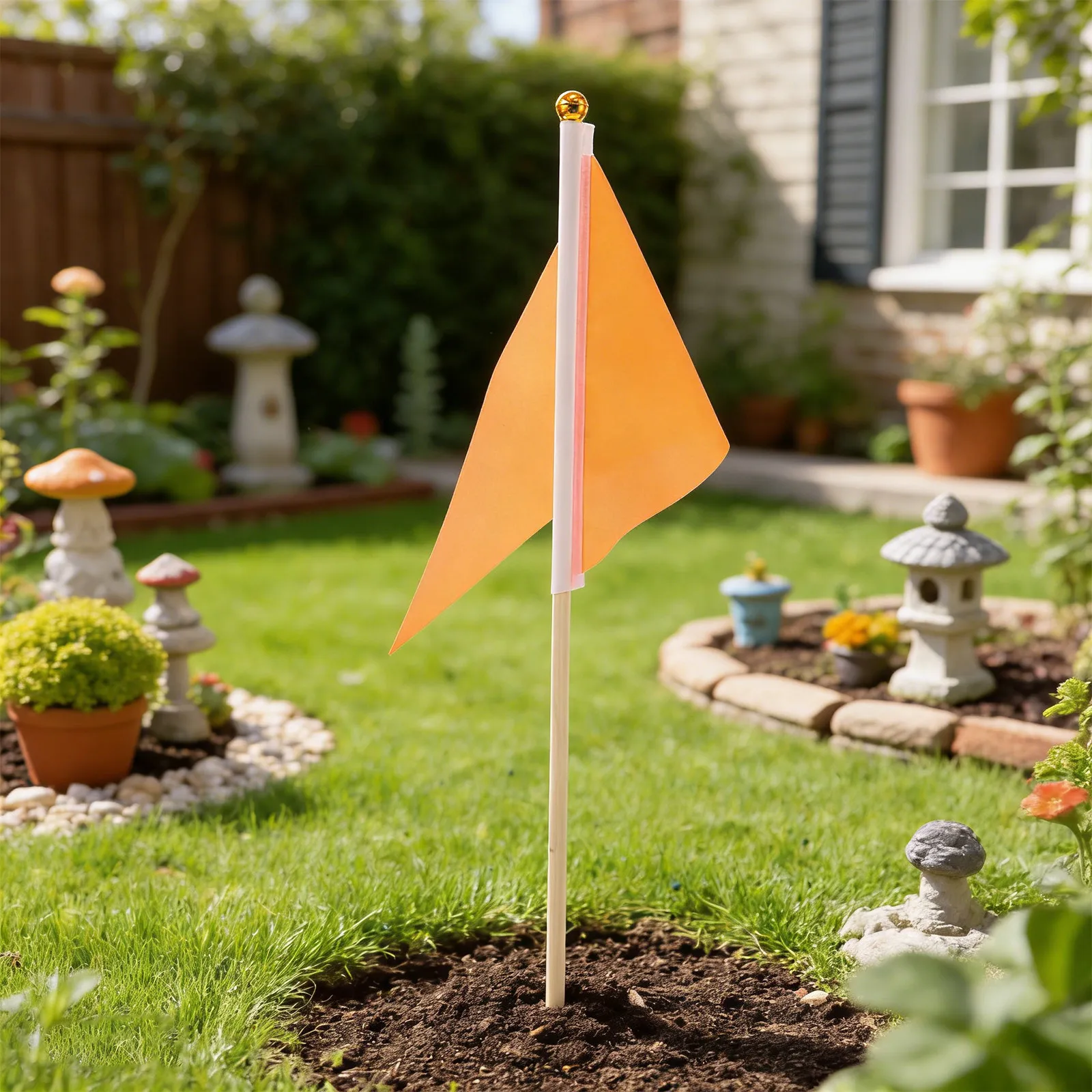16Pcs Colored Marking Flags for Yard Lawn Garden Outdoor Property Marker Flags Survey Stakes Marking Flag Gardening Flag Markers