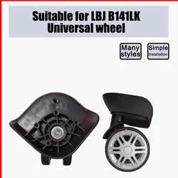 Polia da roda de bagagem para LBJ B141LK, rodízios deslizantes universais, nylon preto, liso, resistente ao desgaste, caixa do trole, liso