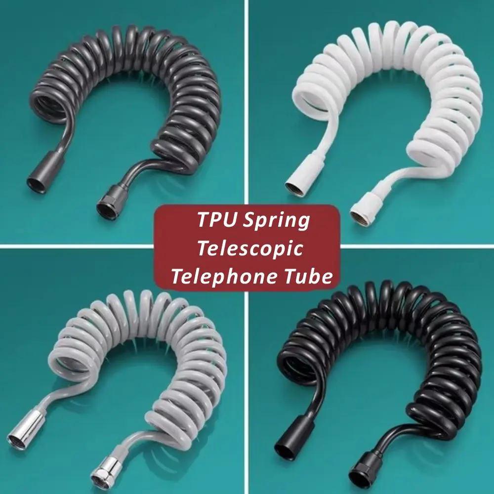 

1,5/2/3/5 м пружинный шланг для душа, водопроводный шланг, пластиковый распылитель для воды в ванной, туалете, биде, телефонная линия, мягкие шланги