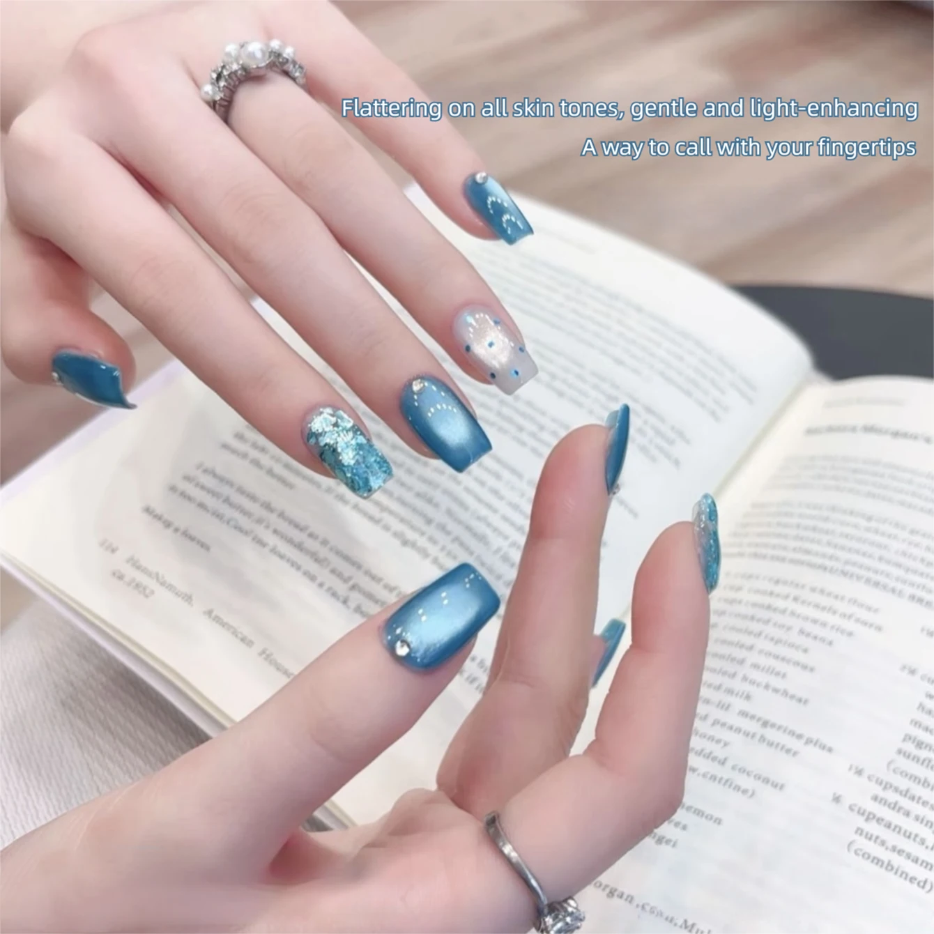 Resin Art Use - MIANEL 2026 Sommer Blau Glasperlen Katzenauge